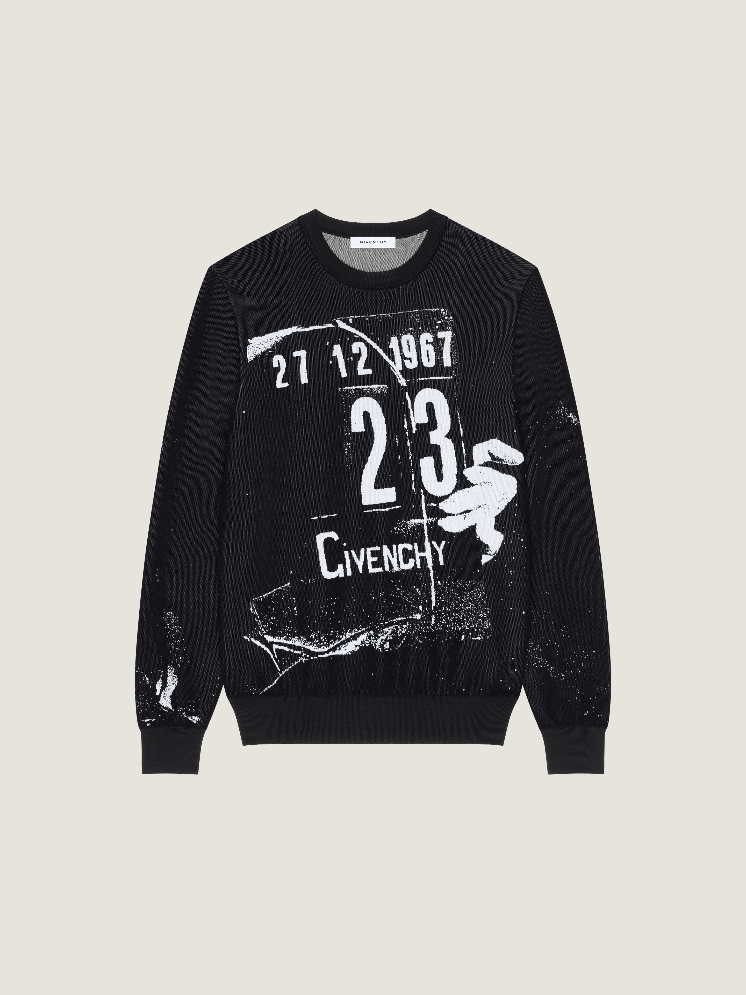 Knitted sweater with Clapperboard jacquard
